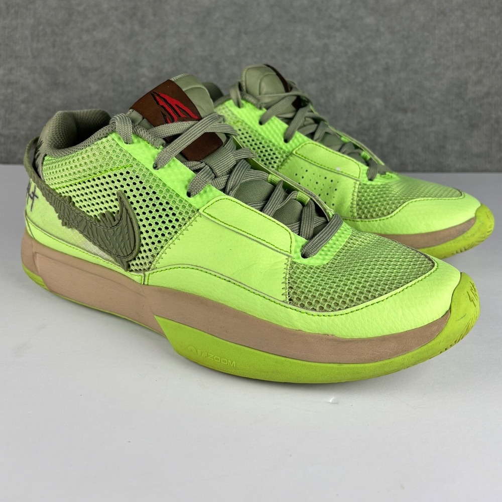 Nike Ja 1 Zombie Basketball Shoes Size 9 Lime‎ Blast Oil Green FD6565-300
